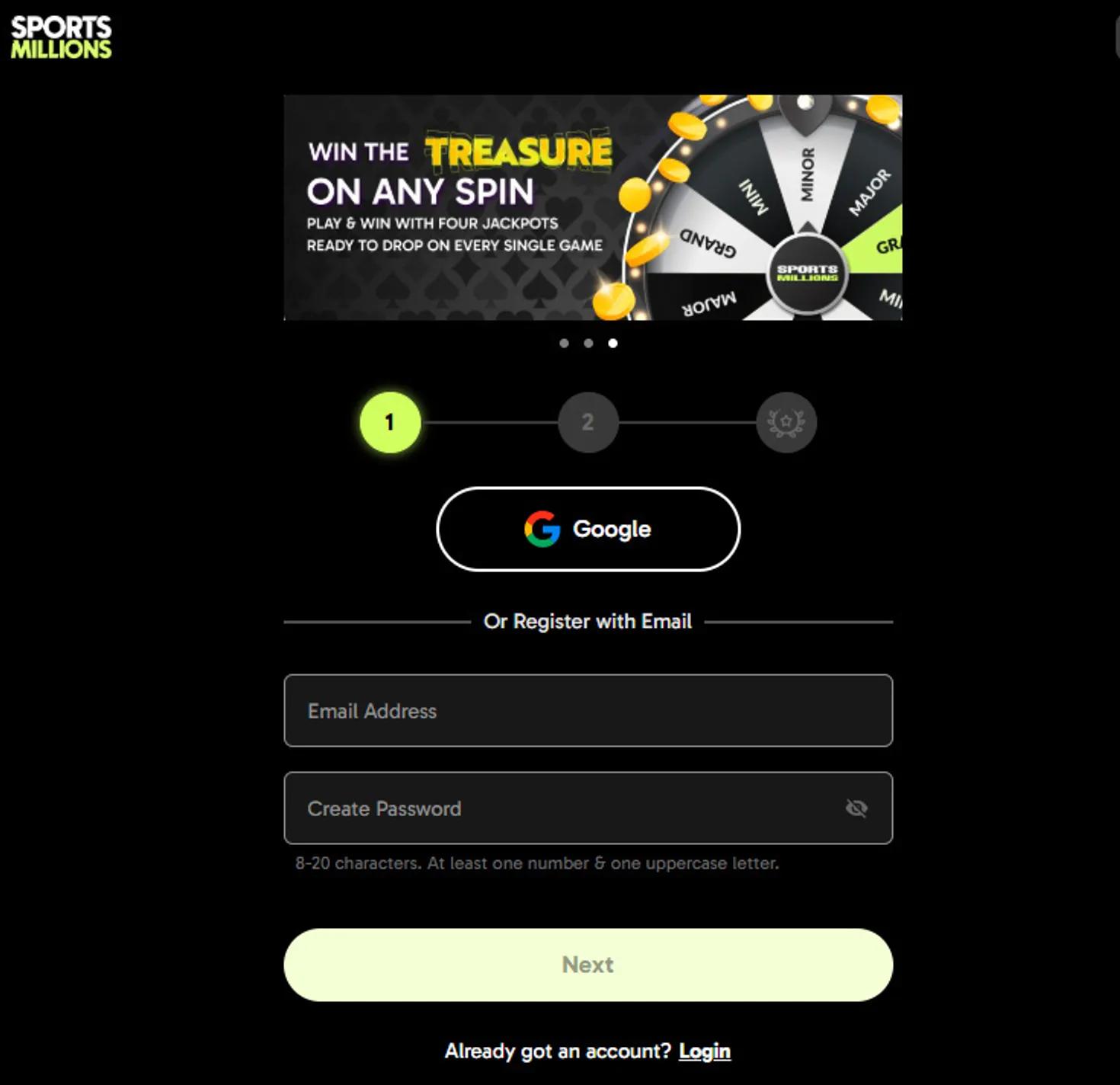 betfair login bônus